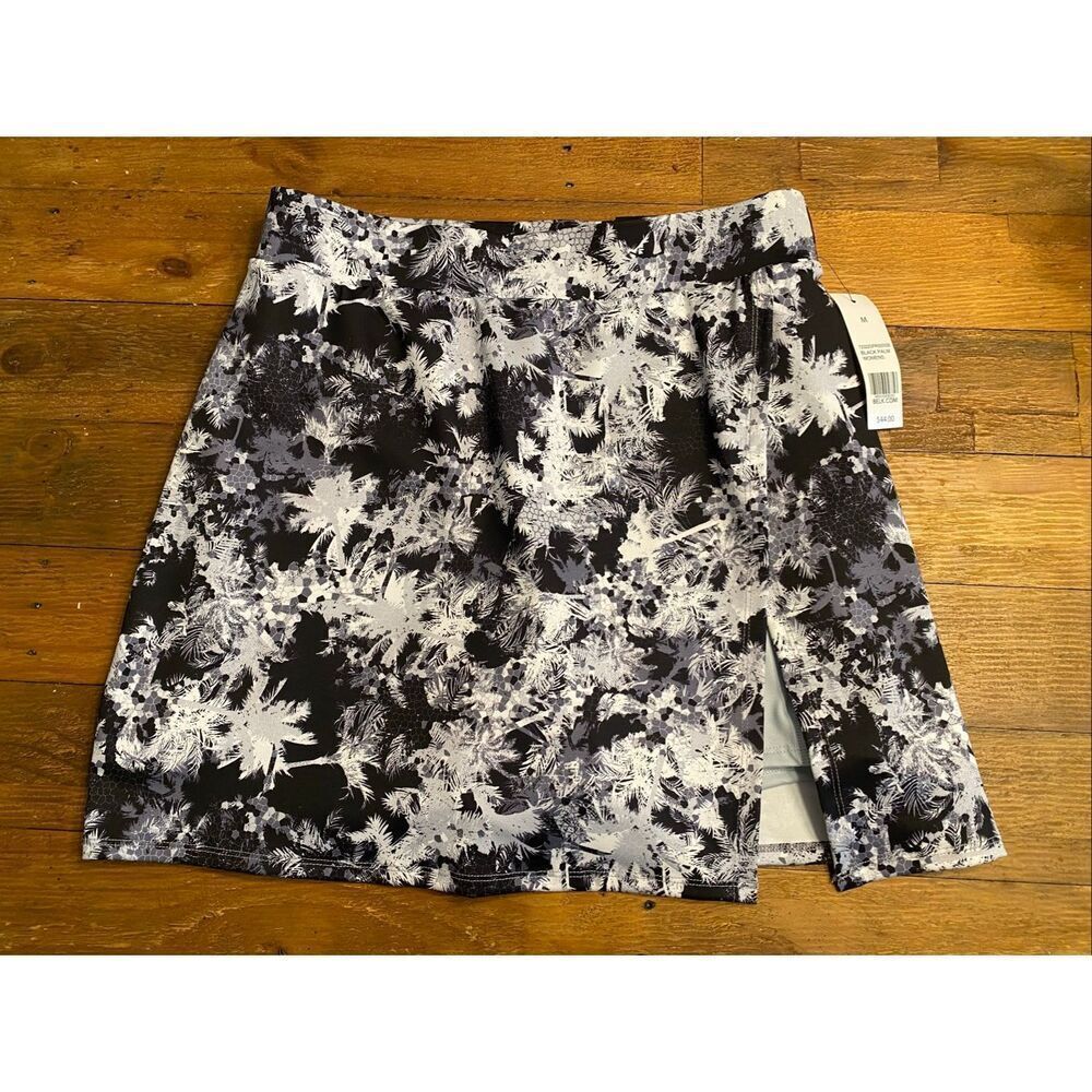 Zelos Medium NWT black palm skort skirt active wear athletic
